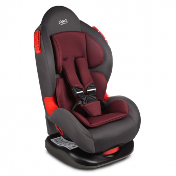 Автокресло детское SIGER КОКОН 0-7 лет группа 0+/1/2 рубиново-серый