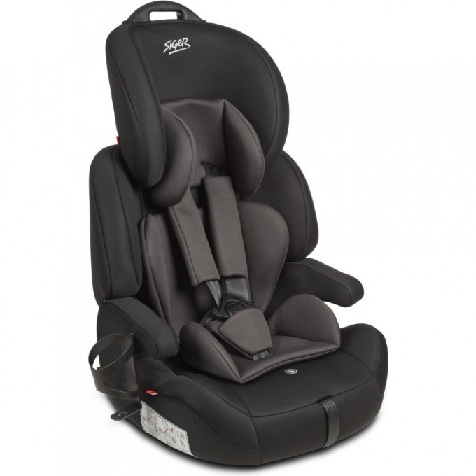 Детское автокресло SIGER СТАР ISOFIX ЛЮКС черный графит KRES4156