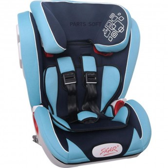 Детское автомобильное кресло SIGER "ИНДИГО ISOFIX", синий, гр. I/II/III, 9-36 кг, 1-12 лет