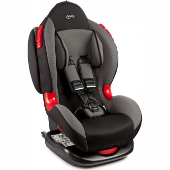 Детское автомобильное кресло SIGER "КОКОН ISOFIX", серый, гр. I/II, 9-25 кг, 1-7 лет