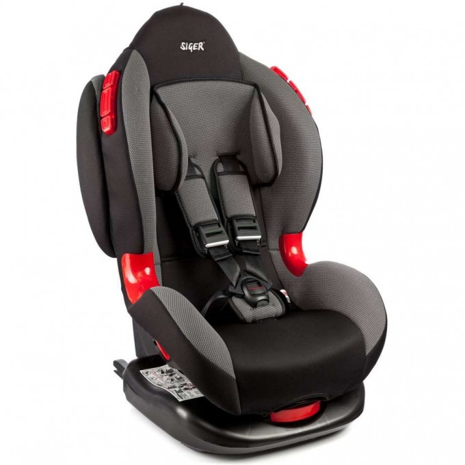 Удерживающее устройство для детей SIGER Кокон ISOFIX серый, гр. I/II, 9-25 кг, 1-7 лет KRES0119