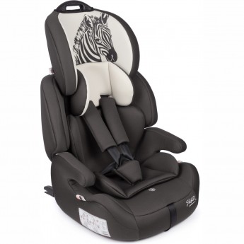 Удерживающее устройство для детей SIGER Стар ISOFIX, гр. I/II/III, 9-36 кг, 1-12 лет, серо-бежевый, зебра